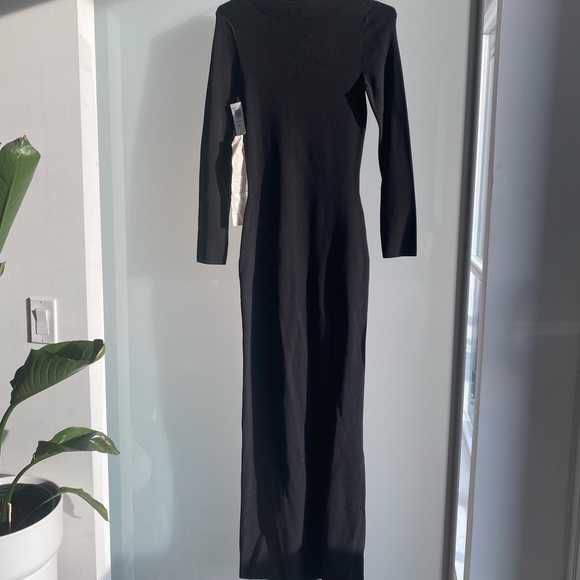 BLACK Aritzia size small BNWT Leopold dress (stretchy) - Picture 3 of 5